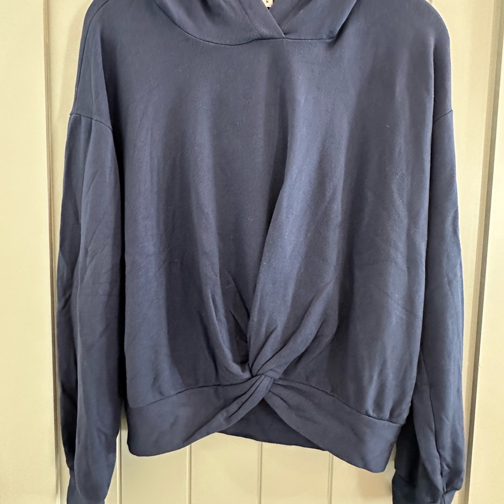 Navy Blue Women's twist front hoodie